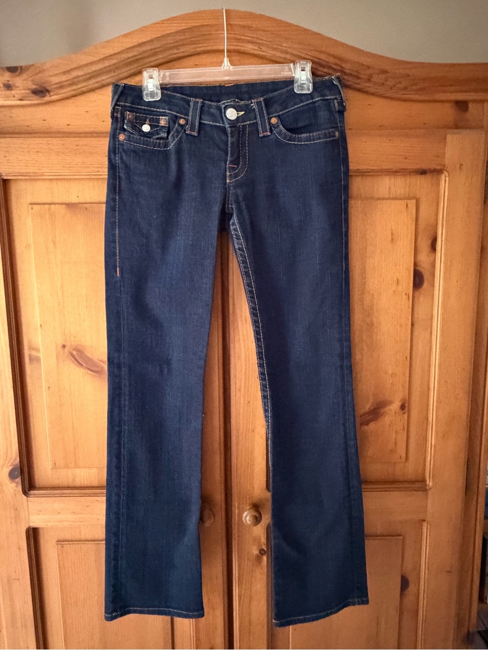 Vtg Y2K TRUE RELIGION BILLY 10572 Jeans, Sz29, Dark Wash